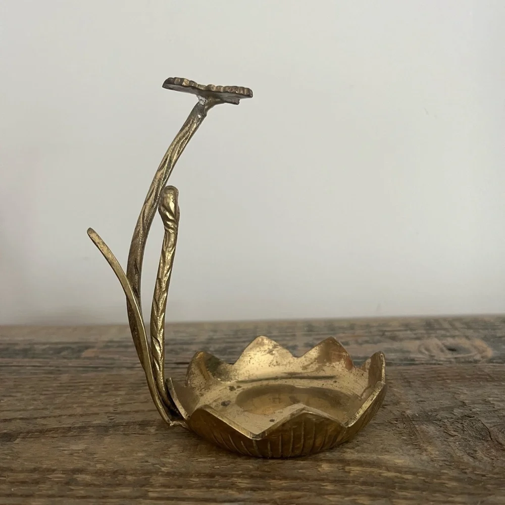 Brass ring fish jewelry holder